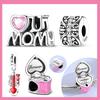Copper Love U Mom Openable Wedding Ring Box Charms Beads Fit Original Bracelet Necklace Fine Jewelry Women Diy Gift