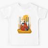 An Old Woman with a Cat and a Crow In an Autumn Forest. Cartoon Children's Illustration. Kids T-Shirt
