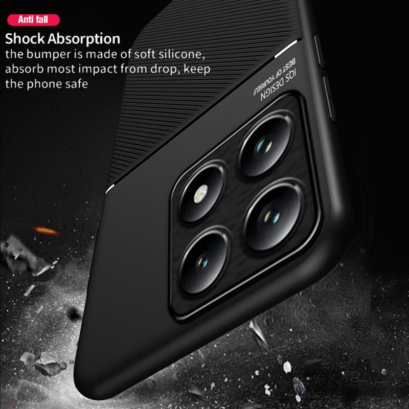 Rugged Non-Slip Case for Xiaomi 17 Mi 17 5G Protective Cover Magnetic Suction Holder Coque Fundas Capa