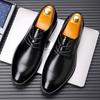 Fashion New Leather Men Oxfords Shoes All-match Lace Up Italian Mens Casual Shoes Versatile Formal Dress Footwear Business Derby Shoes