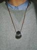 Elegant Silver Seashell Pendant Necklace with Brown Leather Cord