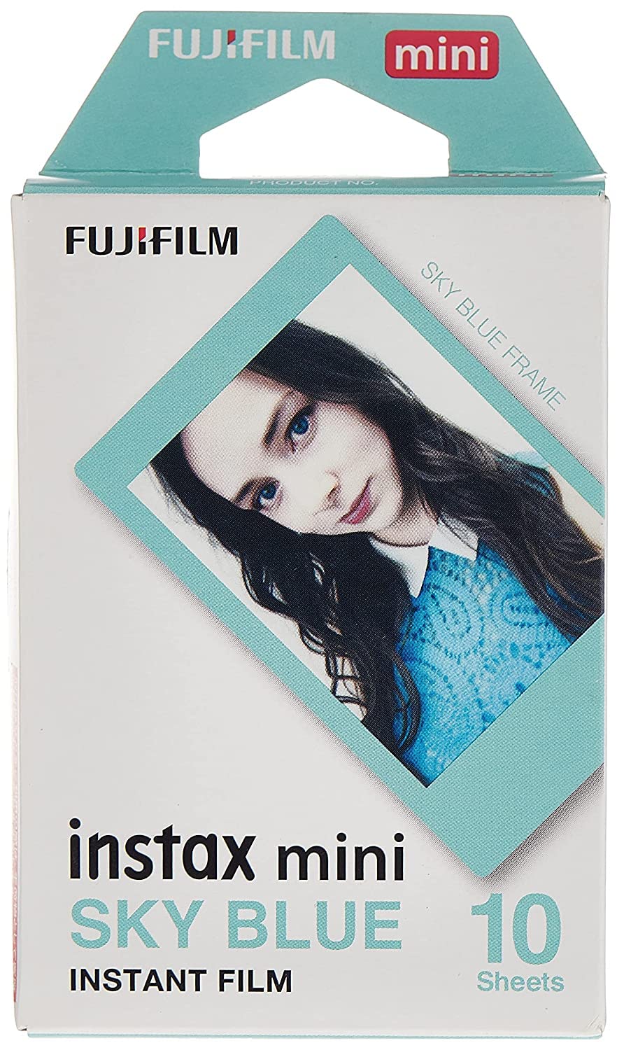 

Fujifilm Instax Mini Blue Frame WW 1 Instant Film, 10 Sheets, Sky Blue