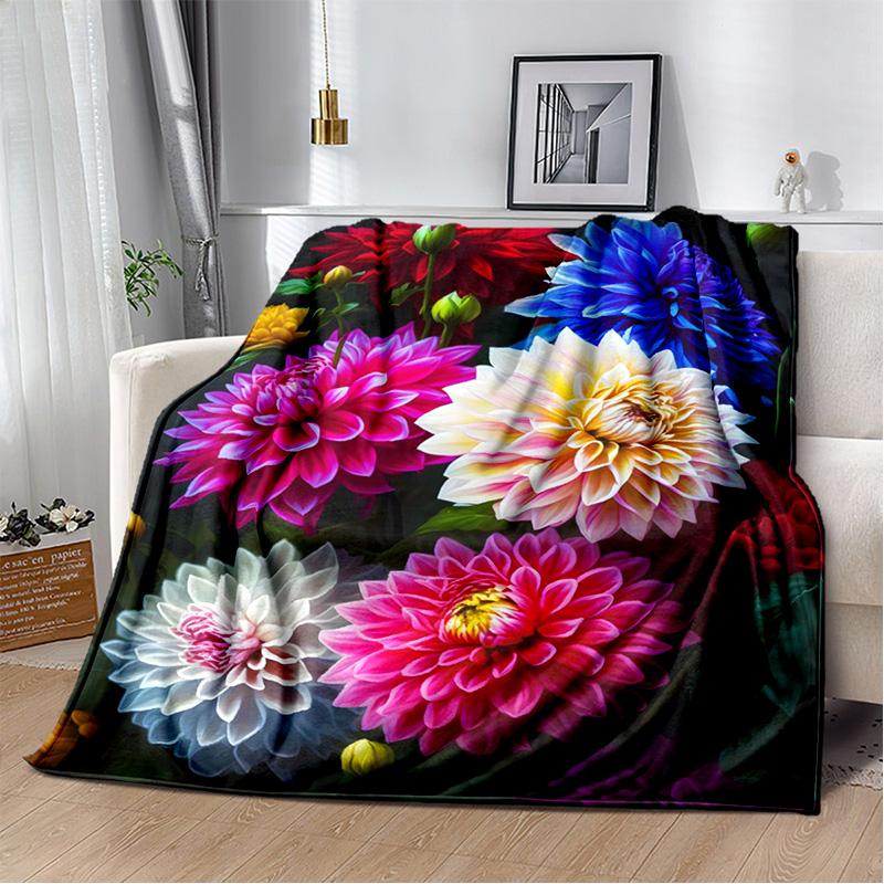 HD Pretty Flower Daisy Rose Chrysanthemum Blanket,Soft Throw Blanket for Home Bedroom Bed Sofa Picnic Travel Cover Blanket Kids