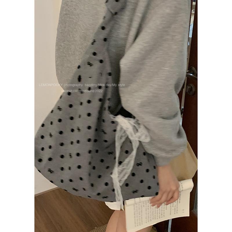 Casual Large-capacity Bag, Fashionable Polka Dot Single-shoulder Bag, Versatile Commuter Tote Bag