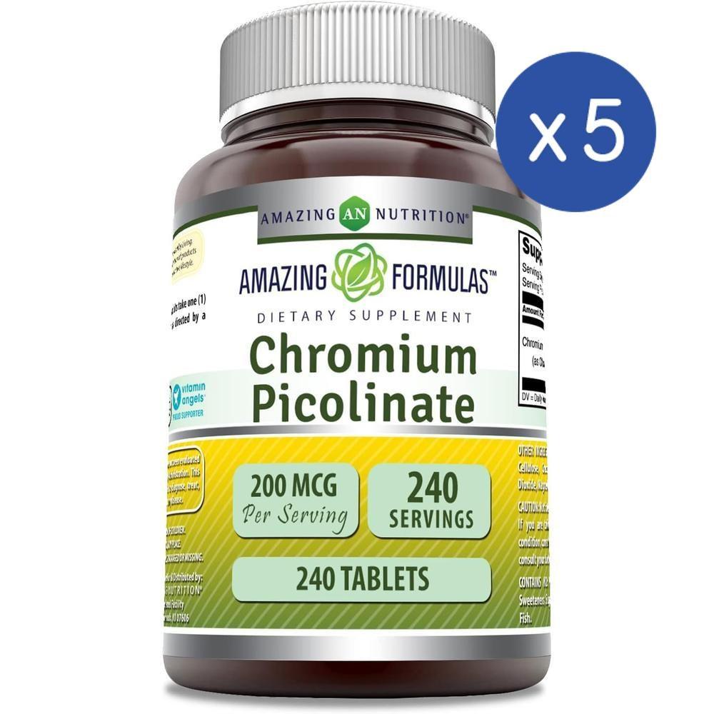 Amazing Nutrition Chromium Picolinate 200mcg 5 Pcs 240 Tablets