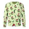 Men's Christmas Printed Imitation Cotton Long-sleeved Shirt