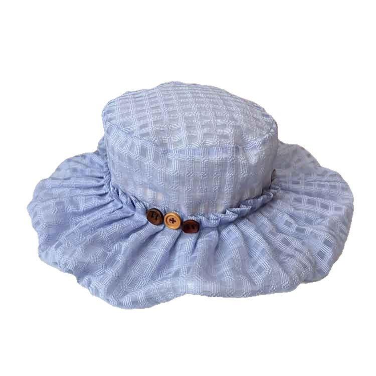 Small Fresh Lace Fisherman Hat Women's Summer UV Protection Big Brim Sun Hat Fashionable Versatile Foldable Sun Hat