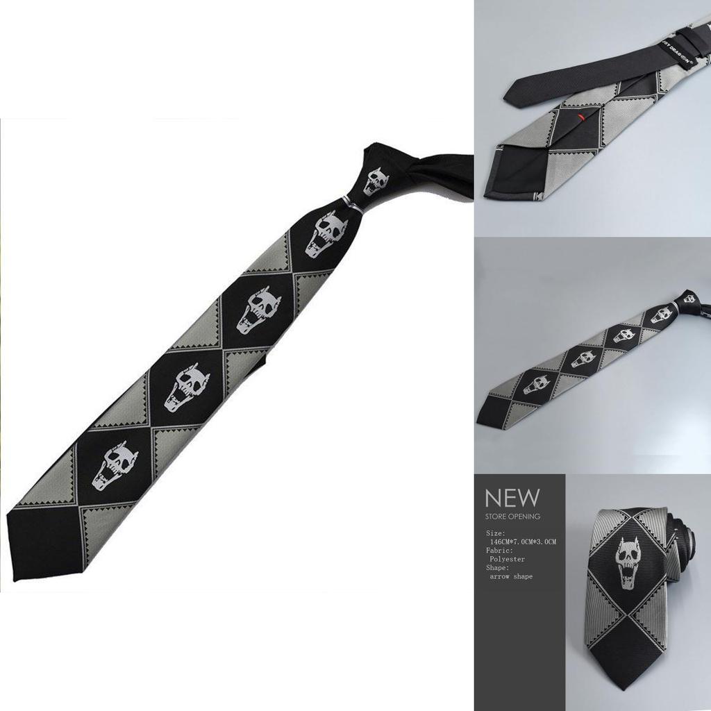 Luxurious Jojo's Bizarre Adventure Killer Queen Heavens Door Kira Yoshikage Black Tie For A Timeless Look