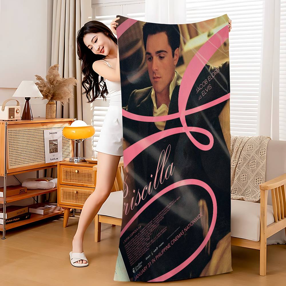 

Priscilla New Movie Bath Towel Microfiber Soft Water Absorbing Breathable For Girl Kids Decorative Cartoon Beach Towel W40*H60(CM)