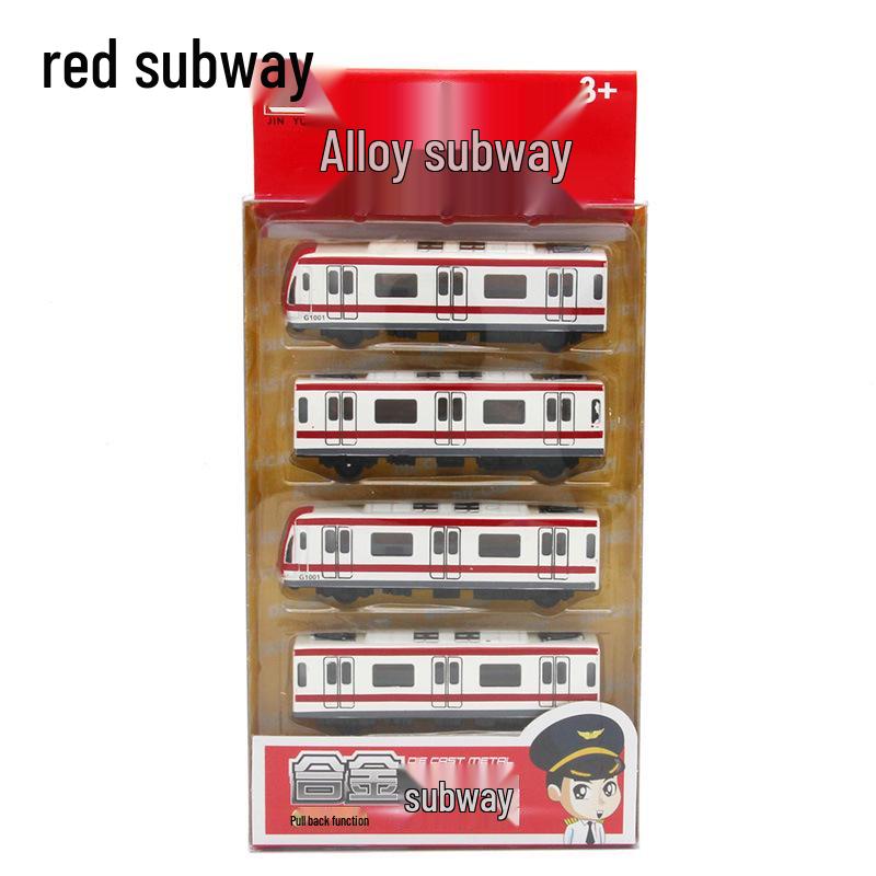 

Детский игрушечный набор скоростного поезда из сплава - Магнитная модель метро из четырех частей