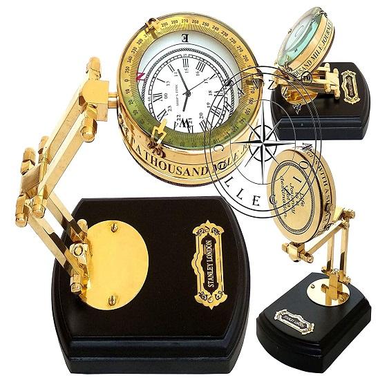 

Морские лупы в стиле Спенсера, настольные часы с кораблями на деревянной основе