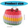 Bicycles Basket with Fasten Strap, Plastic Bicycles Front Basket for Kids Adjustable Bike Handlebar Storage Bike Basket