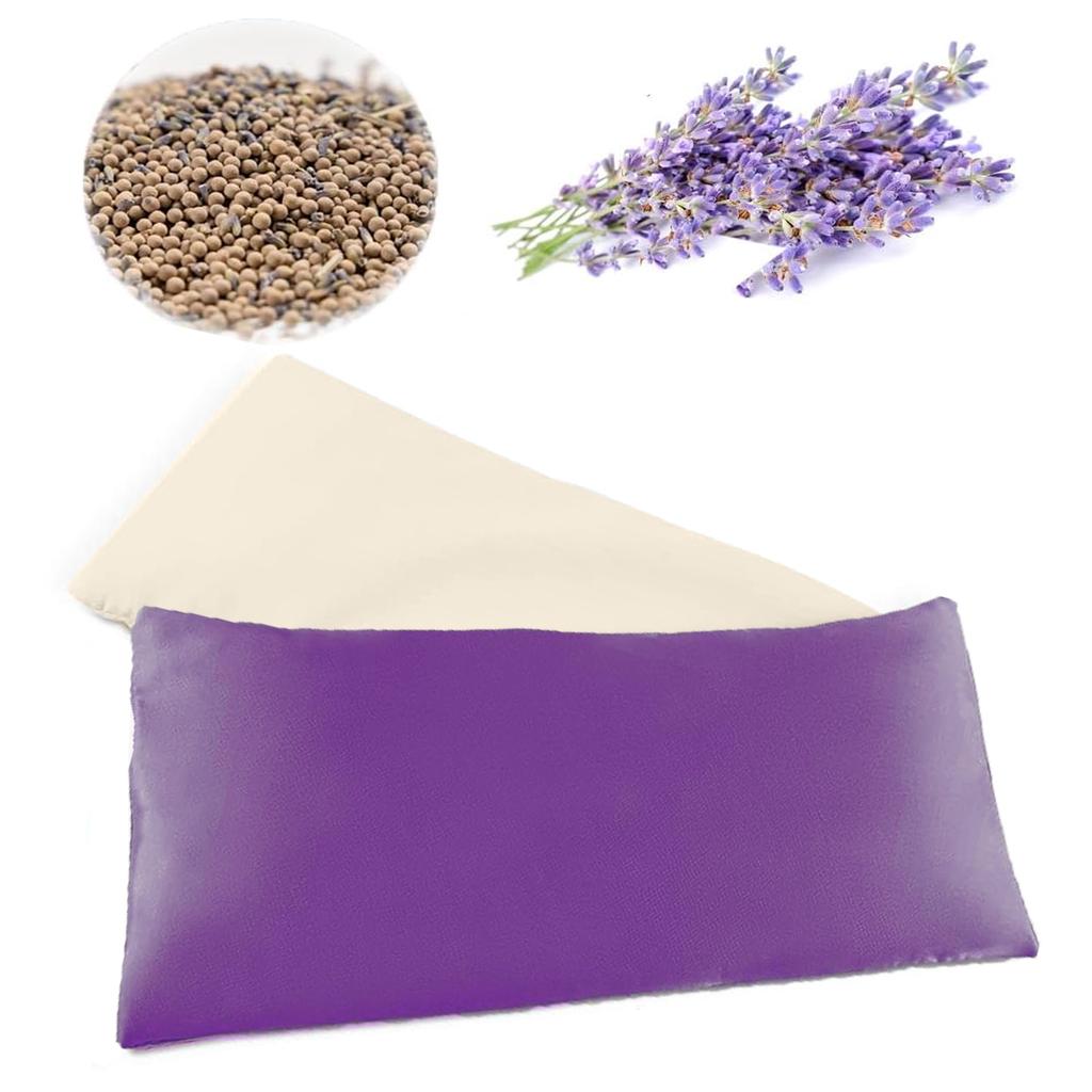 Lavendel-Augenkissen zur Entspannung, Yoga, Schlafen, Beschwerte Augenmaske, Beheizbar, Linderung von Nebenhöhlen- und Trockenheitsbeschwerden, Feucht-Wärme-Augenkompresse