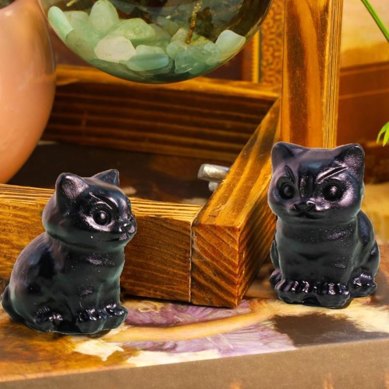 Cats Decors Crystal Cats Figurines Cats Lover Gift Lucky Cats Statue Loss of Cats Sympathy Gift Desktop Decorations