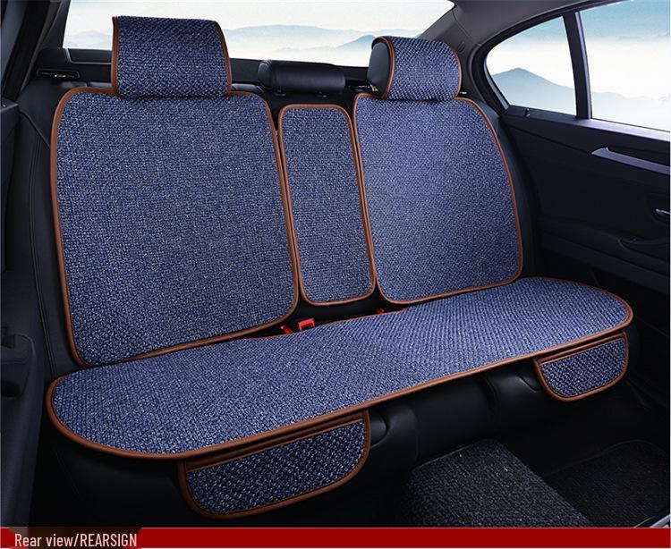 All-Season Non-Slip Linen Car Seat Cushion Set: Breathable, Comfortable & Semi-Wrap Design