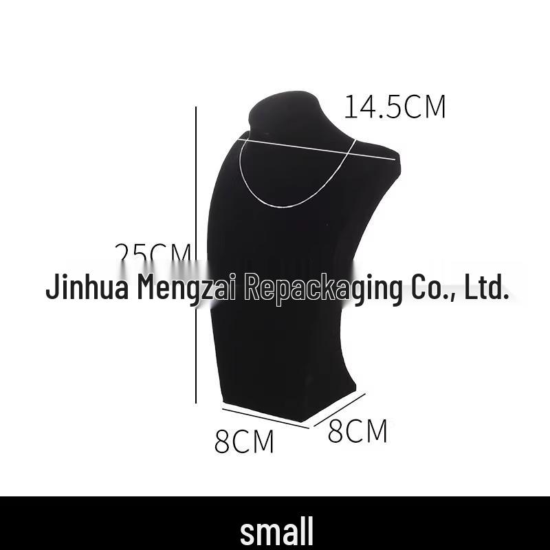 Flocked Cloth Jewelry Display Stand Mannequin for Necklaces and Pendants Portrait Jewelry Display Stand