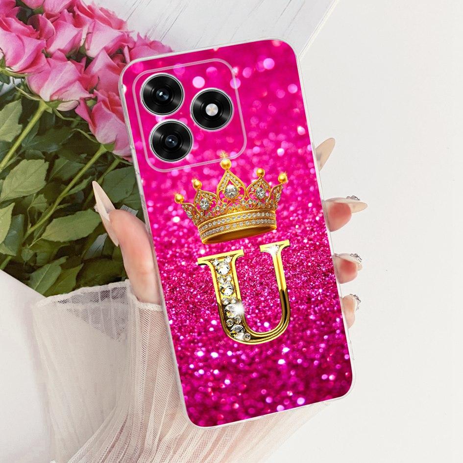 For Honor X5c Case Luxury Crown Letters Soft Slim Silicone Phone Cover For Honor X5 X5c Plus Fundas NLA-LX1 HonorX5c Plus Bumper