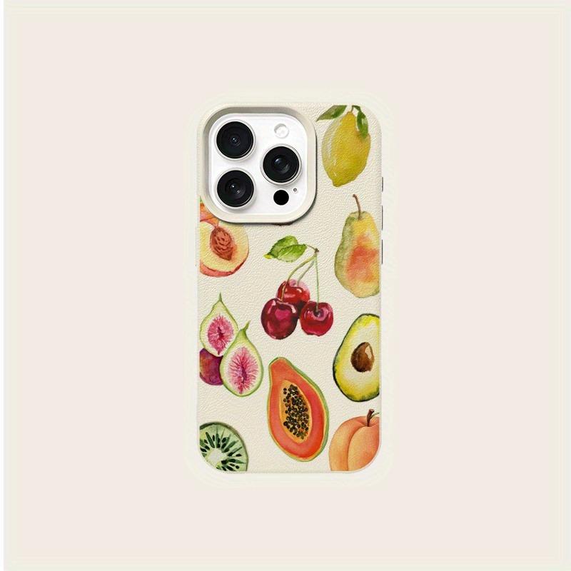 

Colorful fruit pattern phone case, suitable for iPhone 17, 16, 15, Plus, Pro, Max series phones - suitable for use as a gift iPhone 11 Pro слонова кістка