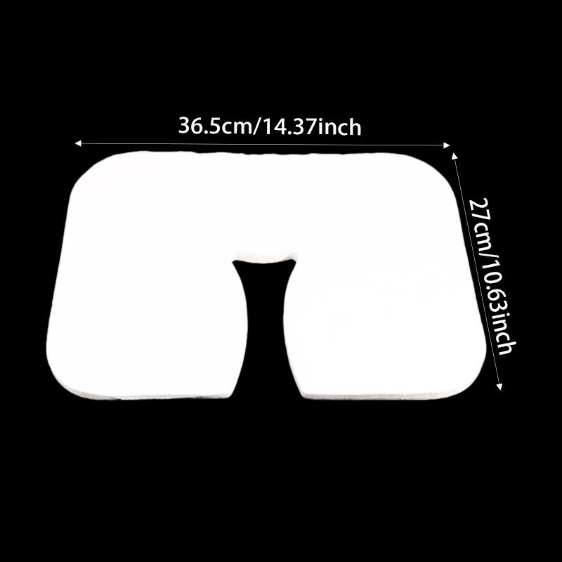 

White 100Pcs Disposable Face Rest Covers with Hole for Massage Bed Beauty Salon Pillow Case Facial Towel Non Woven Spa Bed Sheet 100 PCS белый