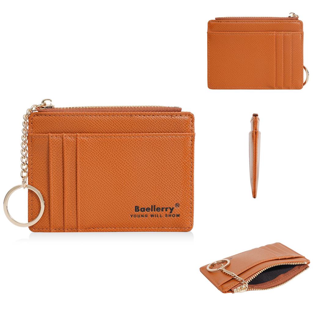 Cartera Delgada para Mujer con Múltiples Ranuras para Tarjetas y Billetera para Monedas