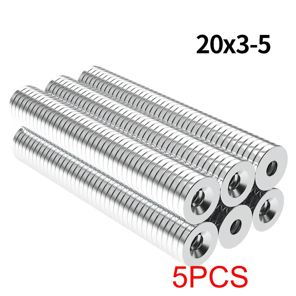 Super Strong Neodymium Magnet N35 NdfeB Permanent Magnetic imanes Round With Holes Powerful Magnets Refrigerator Magnet