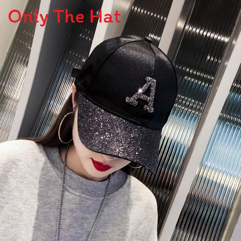 Baseball Cap With Letter Embroidery For Summer Sun Protection Casual Women чёрный