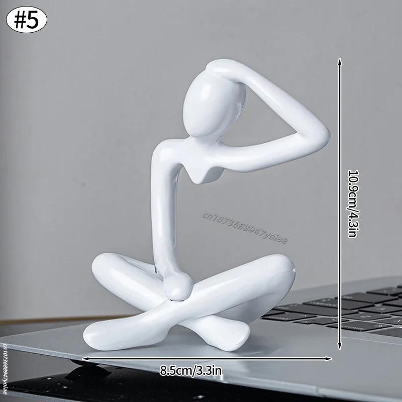 Nordic Light Luxury Style Abstract Figure Home Decoration Ornaments Sitting Posture Statue Crafts Desktop Decor Artworks