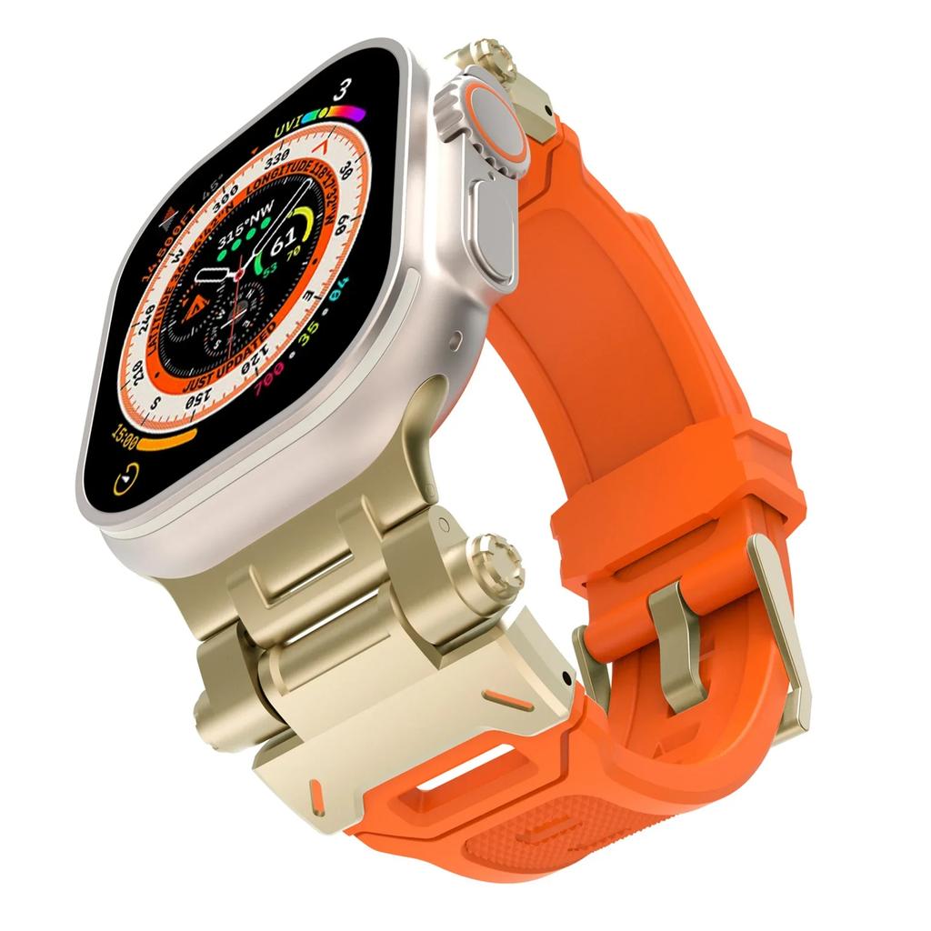 TPU Sports Rubber Band For Apple Watch Ultra 2 49mm 45mm 44mm 42mm Soft Silicone Strap For iWatch Series 9 8 7 6 5 4 se Bracelet