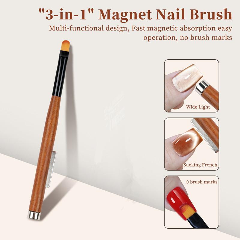 

Мощная ручка для магнитной светотерапии 3 в 1, магнит для гель-лака «Кошачий глаз», магнитный гель, не оставляющая следов кисть для ухода за ногтями для салонного ухода за ногтями