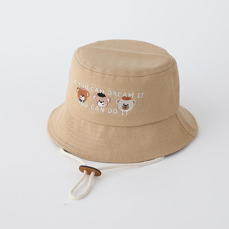 Kids' Cartoon Cute Bucket Hat - Spring/Autumn Sun Protection for Boys & Girls, Korean Style