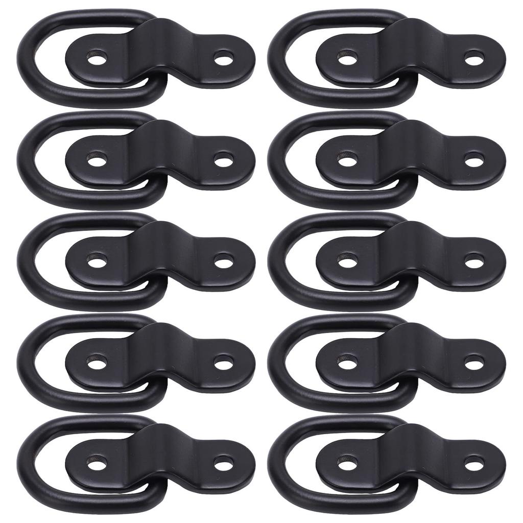 KIMISS Tie-Down Anchors, Set of 10, High Strength, Surface Mounted, D-Rings, For Securing Cargo,