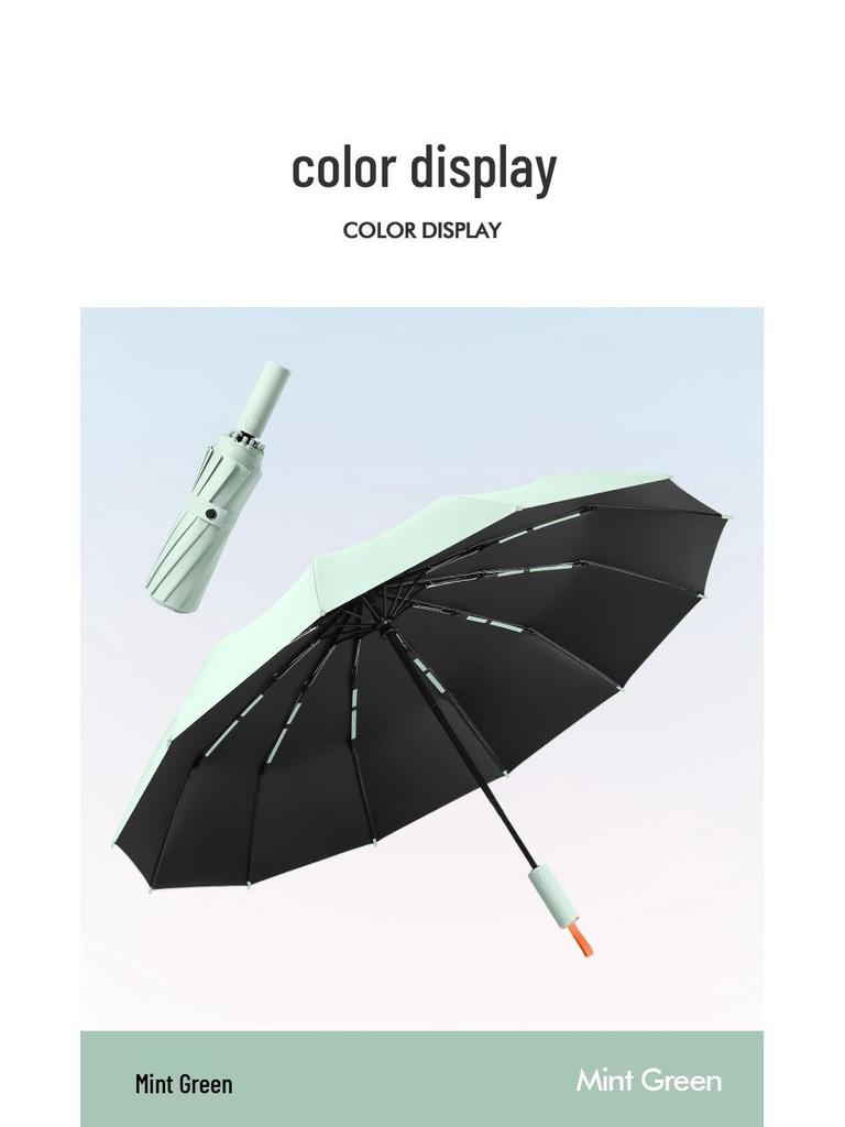 Customizable 72-Bone Automatic Sunshade Umbrella with Sunscreen Protection for Men and Women, Suitable for All Weather Conditions.