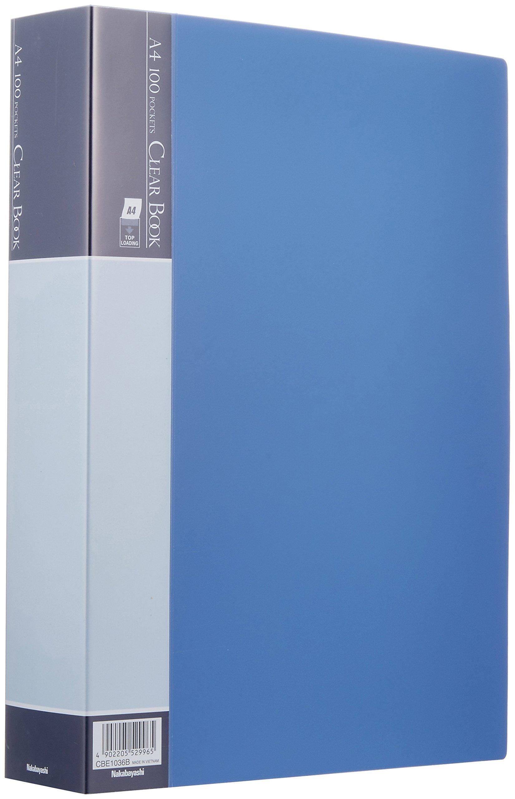 

Nakabayashi Clear Book Clear File E A4 100 Pockets Blue CBE-1036B