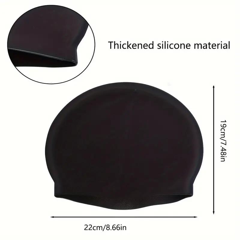 Unisex Adult Silicone Swim Cap Waterproof Swimming Hat Non Slip Bathing Pool Hat Elastic Silicone Cap for Long and Short Hair
