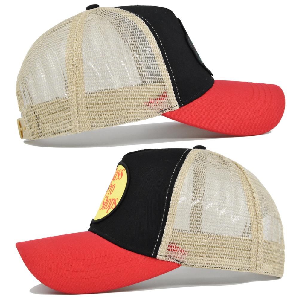 Embroidered Baseball Cap Bass Weaving Label Cap Mesh Cap Bent Brim Sun Hat Summer Hat Sun Hat