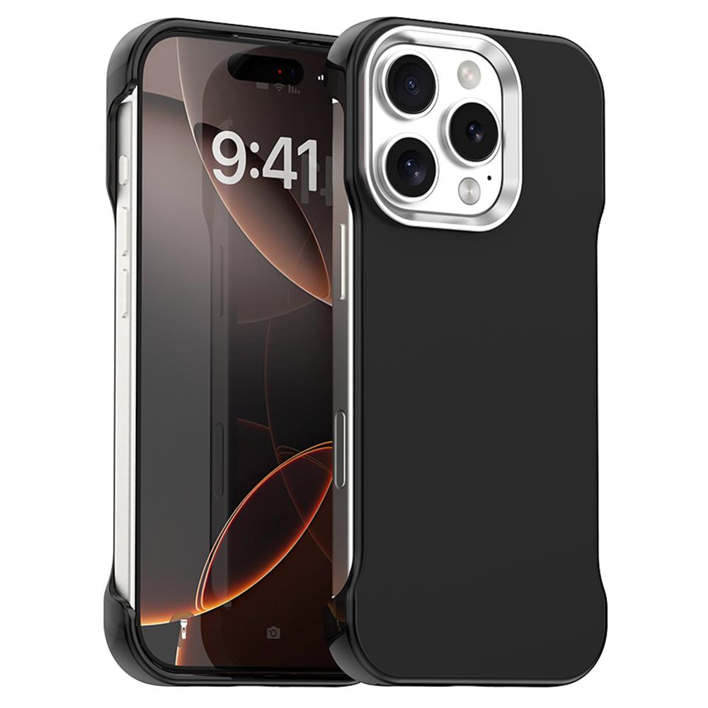 For iPhone 16 Pro Max Magnetic Case Frameless Ultra Thin TPU+PET Phone Cover Reinforced Corners