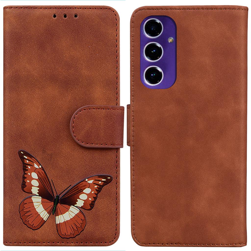 For Samsung Galaxy S24 FE Phone Case Printed  Butterfly PU Leather Stand Phone Cover Wallet