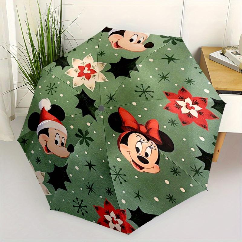 

Mickey Mouse,Minnie Mouse Themed Automatic Opening and Closing Folding Umbrella, Reinforced 8 Ribs, Compact Travel Design, Fashionable Foldi