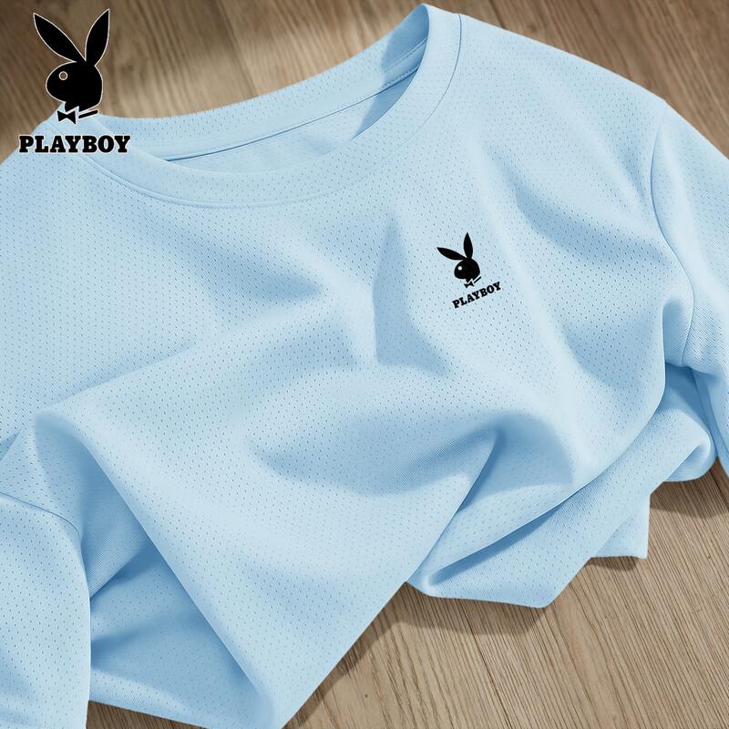 

Playboy Men s 2026 Summer Ice Silk Short Sleeve T-shirt L