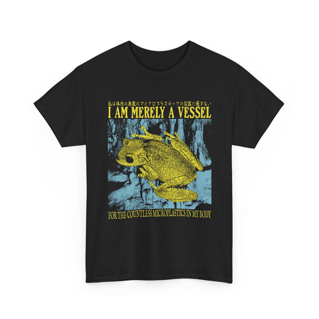 I Am Merely A Vessel Funny Vintage Japanese Frog T-Shirt
