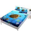 Three-Piece Mattress, Sea Turtle Blue Underwater World Mattress, Mattress Protective Cover