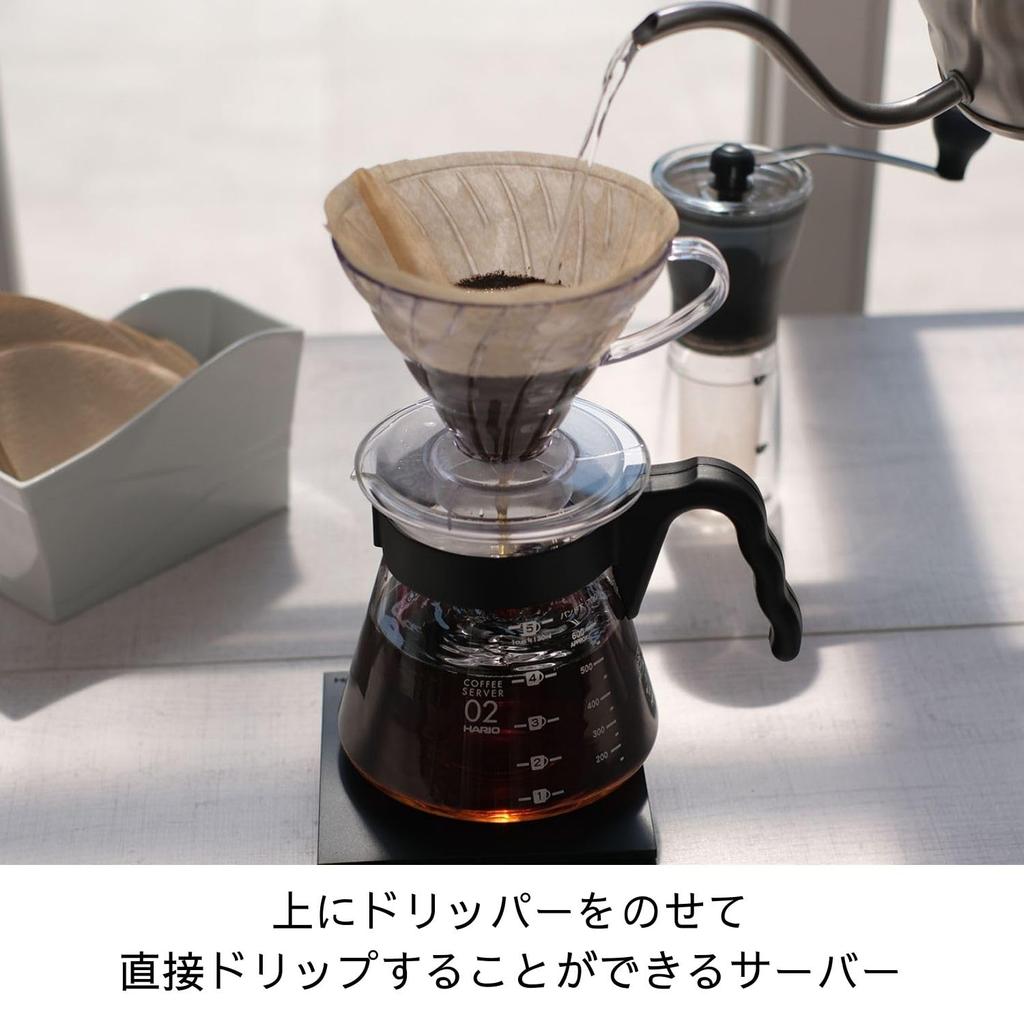 HARIO V60 Coffee 700ml Made In Server, Capacity, Black, Japan, VCS-02B