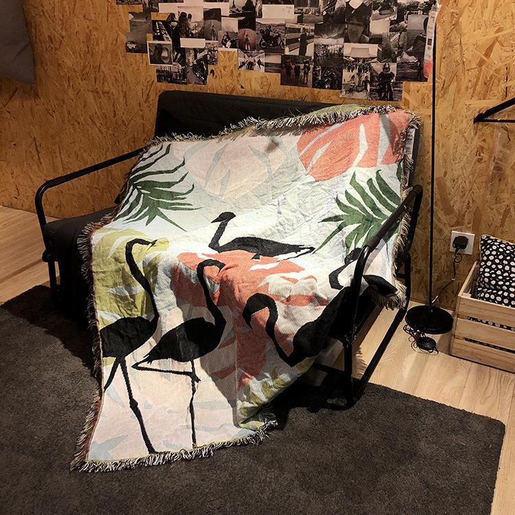 Camping Blanket, Moisture-proof Camping Mat, Jacquard Tapestry, Thread Blanket, All-season Universal Sofa Blanket