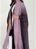 Plus Size Women's Gradient Batwing Sleeve Spring Coat - Miyake Style Fashionable Long Robe