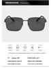 Men's Polarized Square Metal Frame Sunglasses UV Protection
