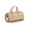 COACH handbag Lacey 19 gold logo classic presbyopic hardware buckle zipper canvas with leather Boston bag shoulder bag crossbody bag small size
