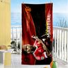 Dynamic Soccer Moment Beach Towel Super Soft & Absorbent Comfortable Lightweight Suitable for Sports, Travel, Swimming, Yoga, Bathroom, Beach, And Poo