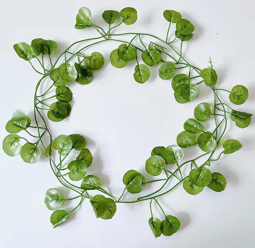 12PCS 2.1M Artificial Plant Vines Green Leaves Ivy Vines For Home Wedding Decoration Wholesale DIY Hanging Wreath Fake Flowers