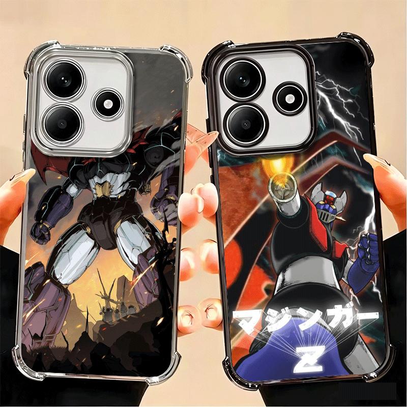 M-Mazinger Z Anime Plating Phone Case For Xiaomi Poco X5 X6 X7 X8 Pro Max F8 Ultra F7 M8 M7 M5S Redmi 15C 15 14C 13C 13 X3 12C F
