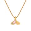 European-American Mermaid Tail Necklace: White Shell & Titanium Steel Pendant